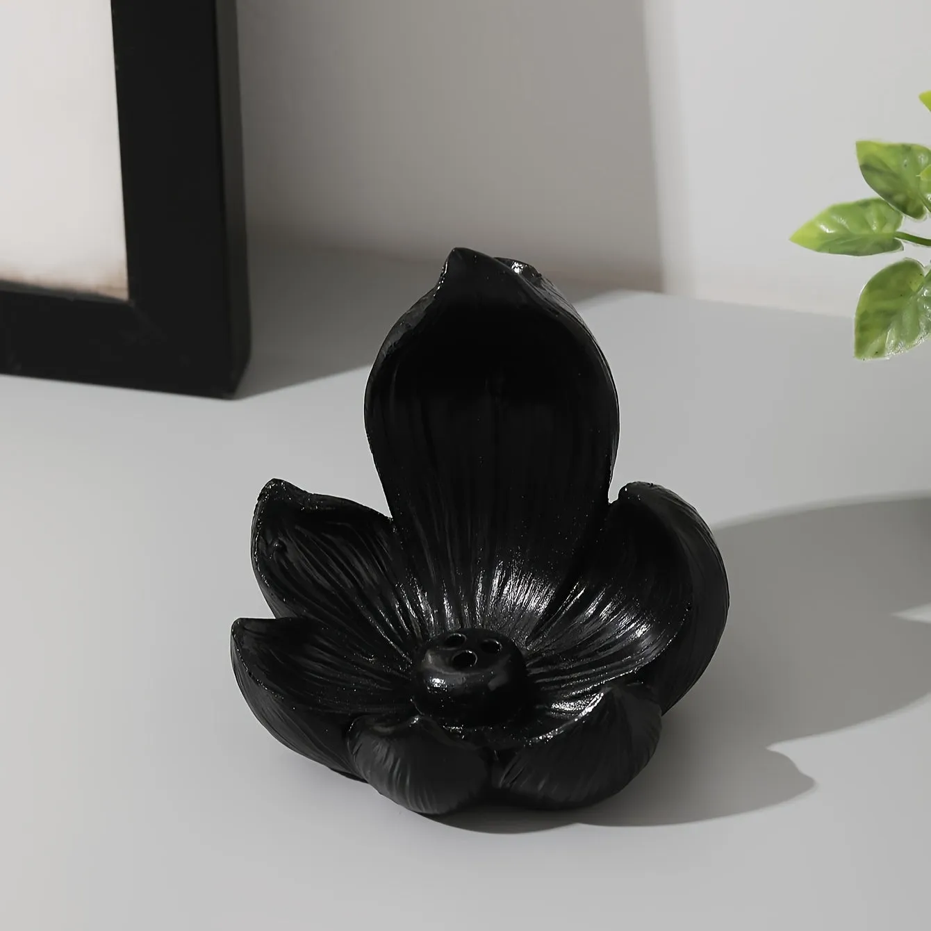 1pc for Lotus Flower Resin Incense Burner - Multifunctional Aromatherapy Furnace for Home Decor