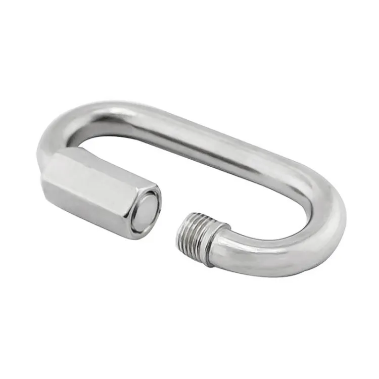 2 PCS 8mm 304 Stainless Steel Quick Connect Ring Runway Buckle