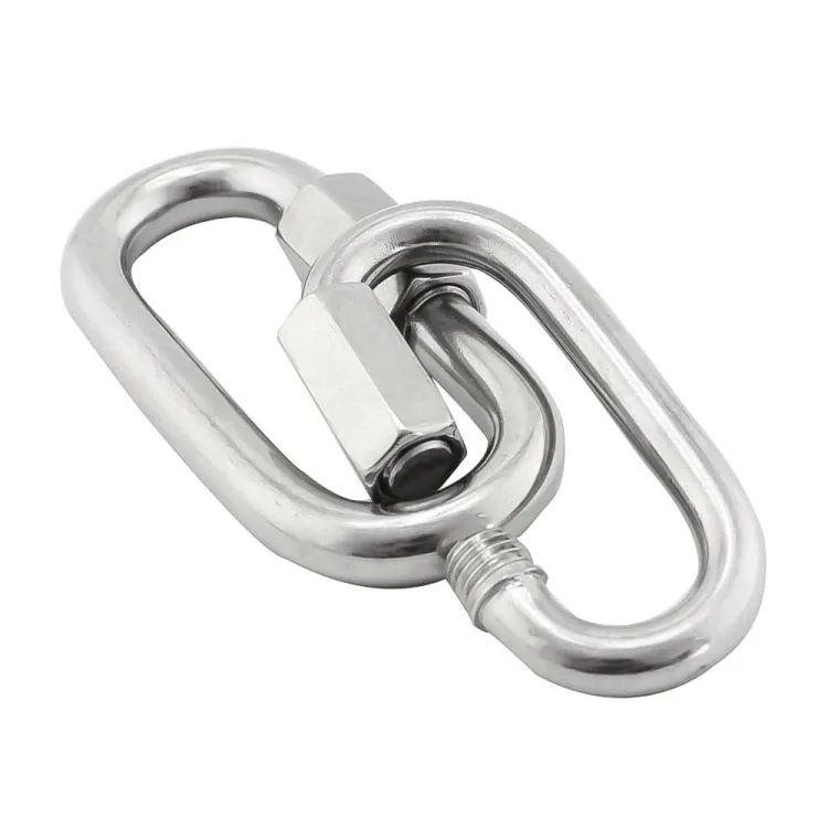 2 PCS 8mm 304 Stainless Steel Quick Connect Ring Runway Buckle