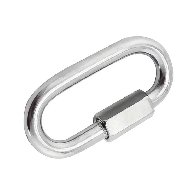 2 PCS 8mm 304 Stainless Steel Quick Connect Ring Runway Buckle