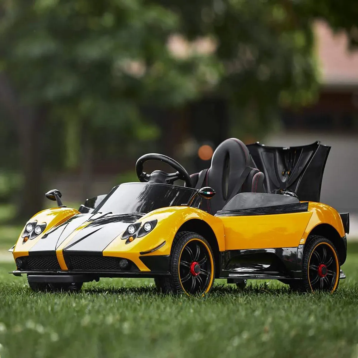 2025 Licensed Pagani Zonda Ride-On | 12V Leather Seat | Upgraded Rubber Tires 1 Seater | Remote