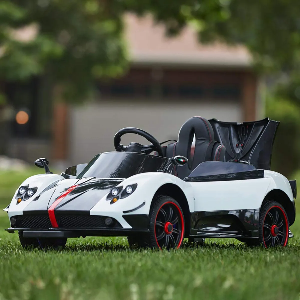 2025 Licensed Pagani Zonda Ride-On | 12V Leather Seat | Upgraded Rubber Tires 1 Seater | Remote