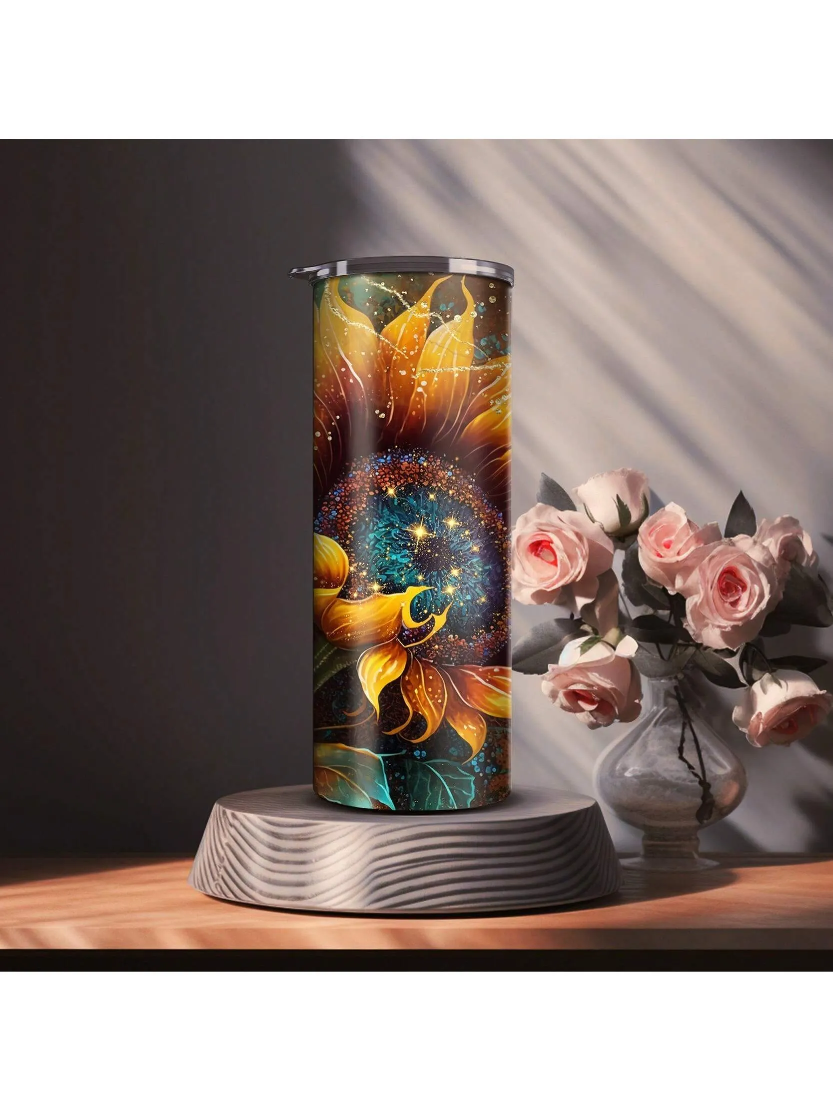 20oz Sunflower Stainless Steel Travel Mug: The Perfect Mother's Day Gift