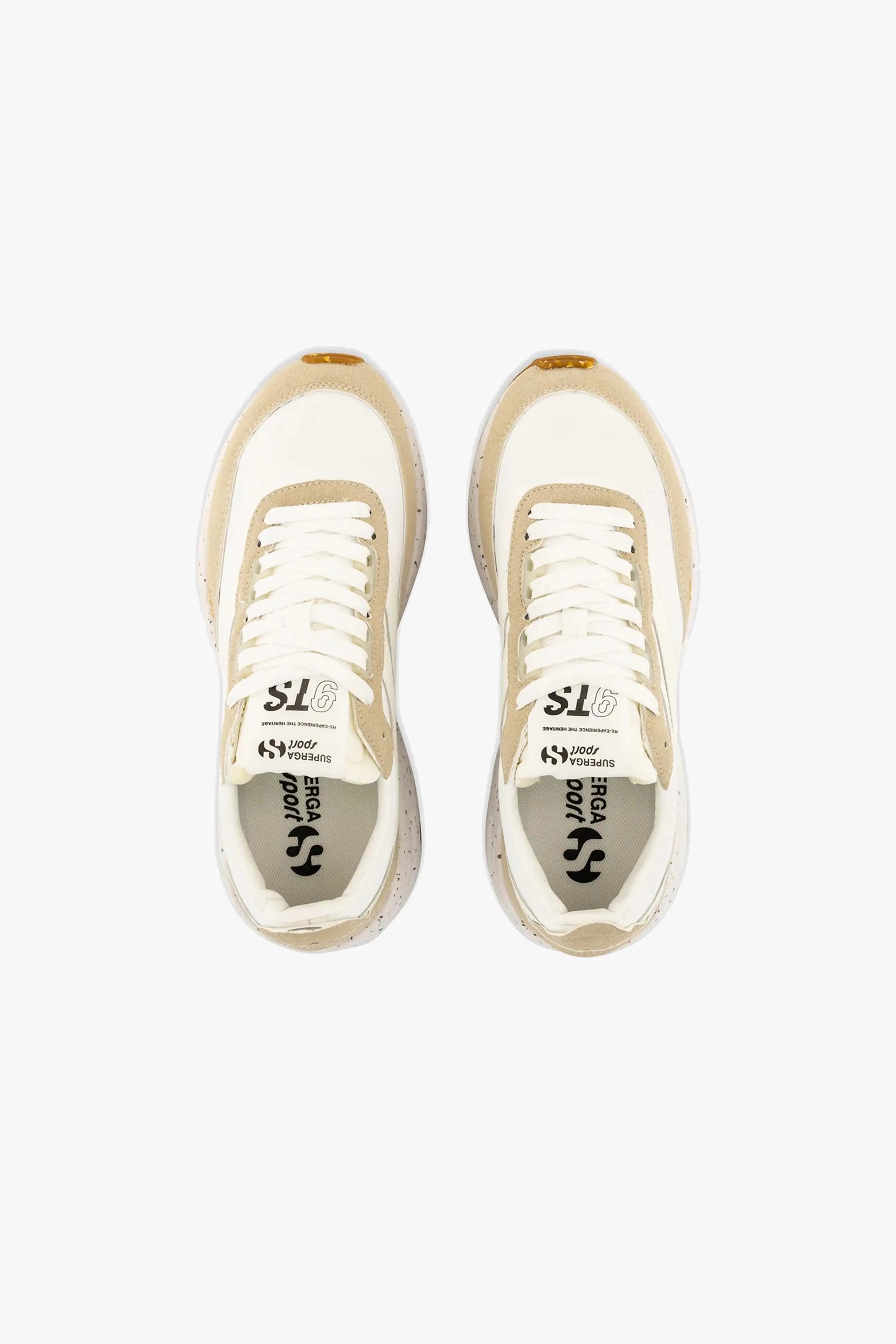 4089 Beige 9TS Slim Vegan Leather Trainers