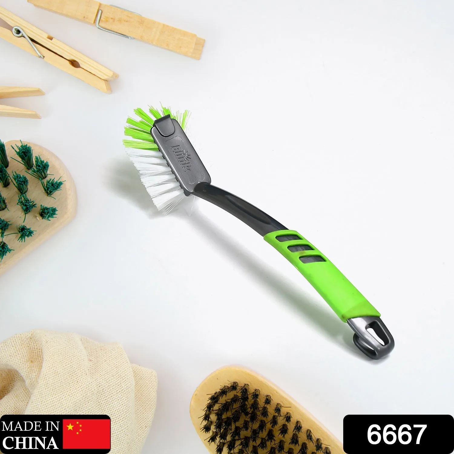 6667 Dishwashing brush for kitchen (pack of 1)