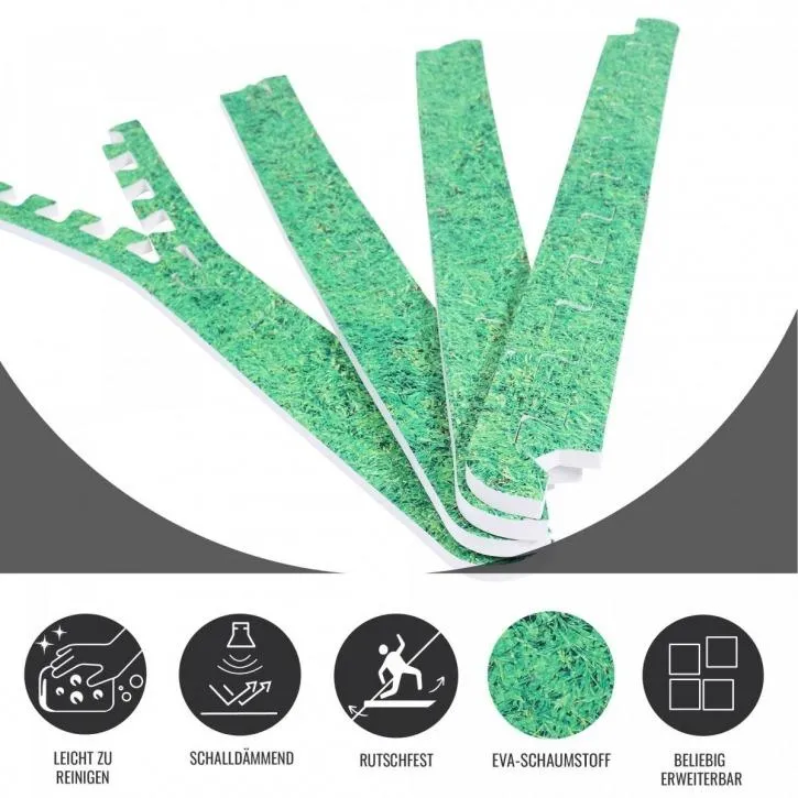 8x Edge Pieces for Floor Mats - Green