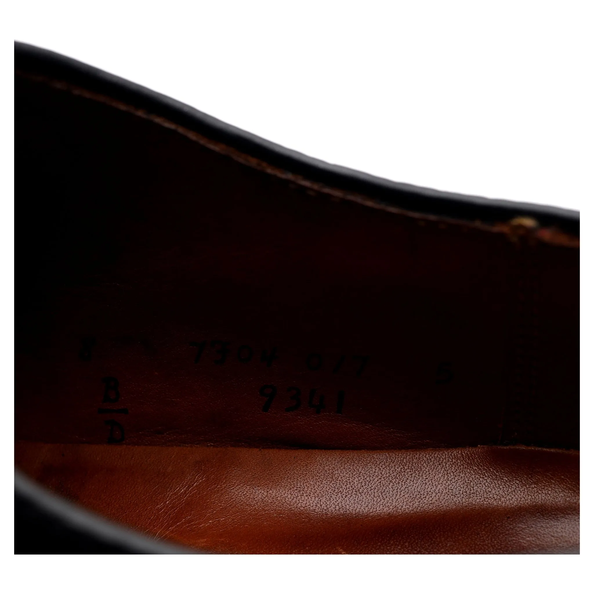 '9341' Black Cordovan Leather Oxford UK 7.5 US 8 D