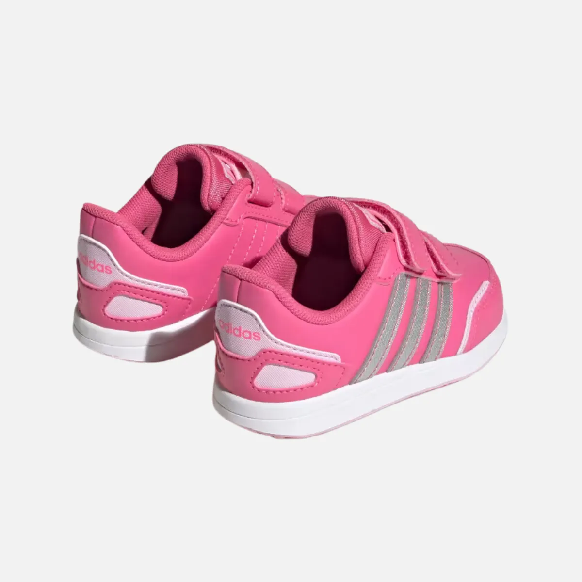 Adidas VS Switch 3 Lifestyle Running Hook and Loop Straps Kids Unisex Shoes (0 -3 year) -Pulse Magenta/Silver Metallic/Orchid Fusion