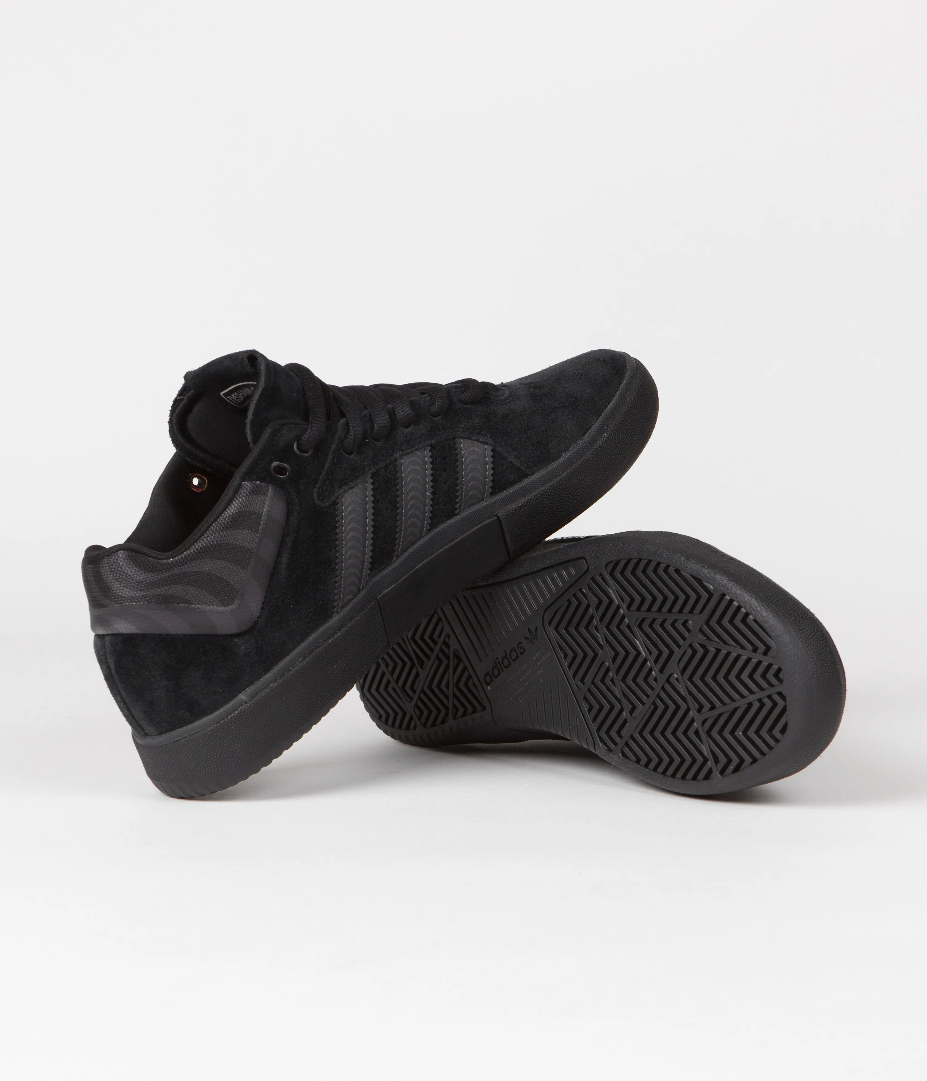 Adidas x Spitfire Tyshawn Shoes - Core Black / Grey Five / Silver Metallic