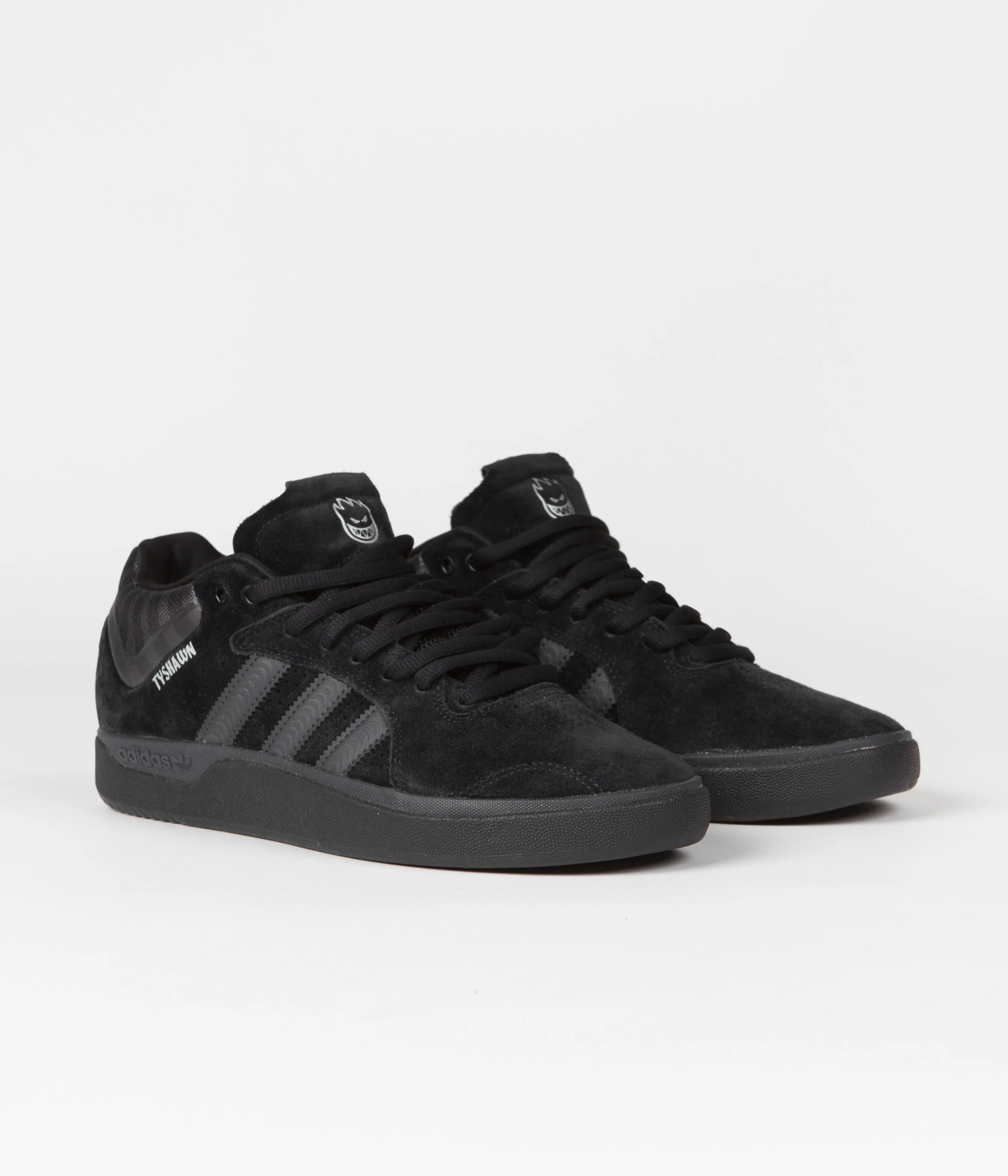 Adidas x Spitfire Tyshawn Shoes - Core Black / Grey Five / Silver Metallic