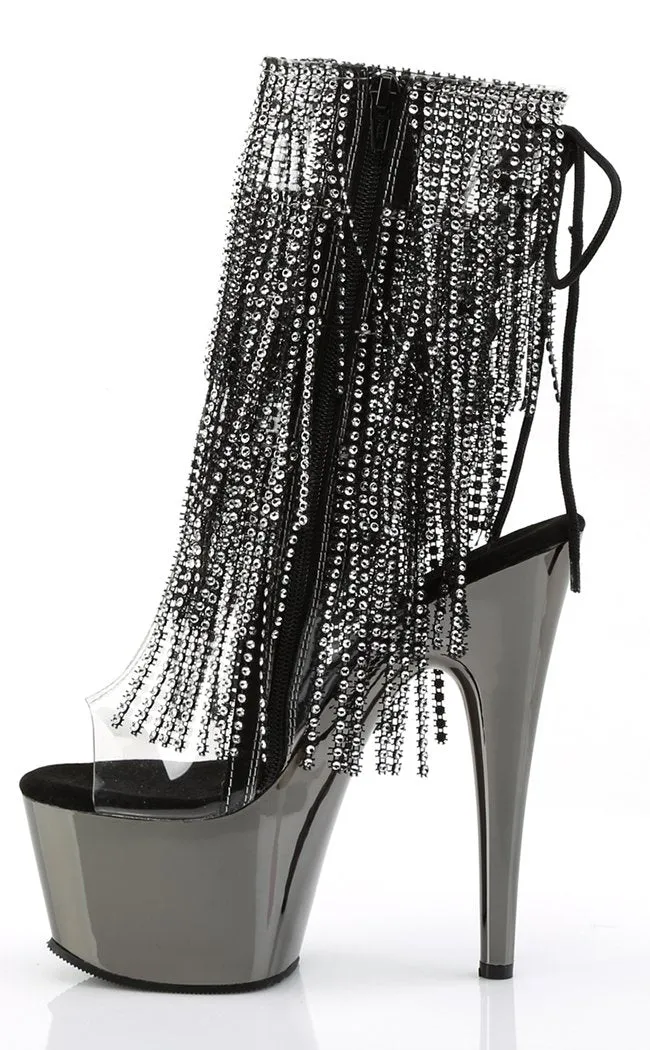 ADORE-1017RSF Black & Pewter Ankle Boots