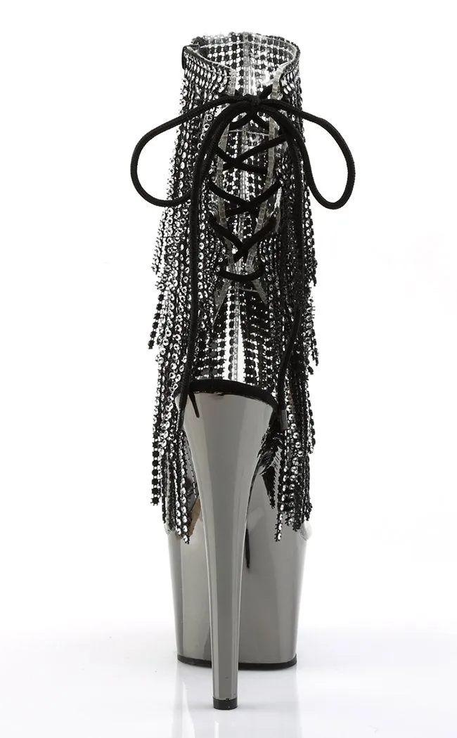 ADORE-1017RSF Black & Pewter Ankle Boots