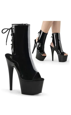 ADORE-1018 Black Patent Ankle Boots