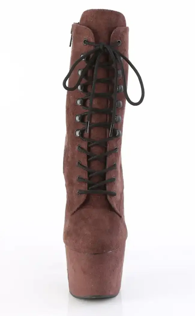 ADORE-1020FS Mocha Brown Suede Boots