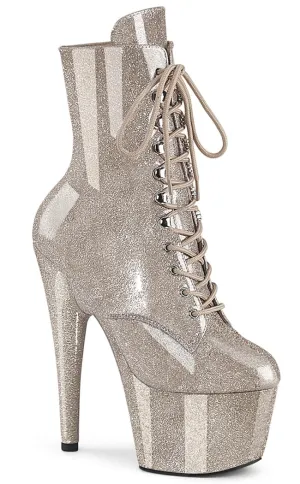 ADORE-1020GP Champagne Glitter Ankle Boots