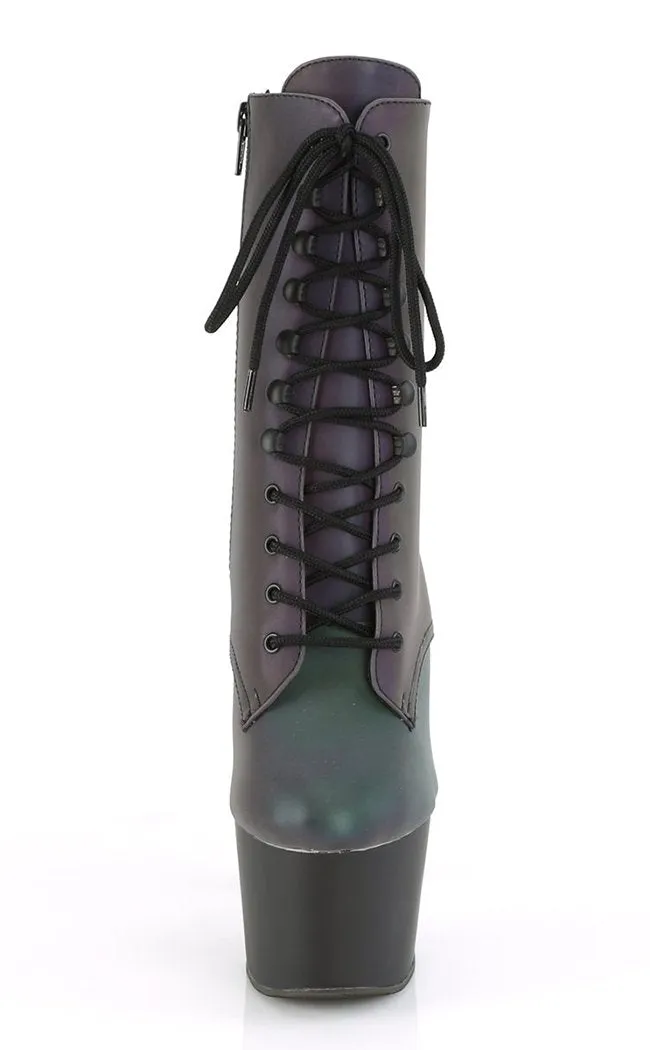 ADORE-1020REFL Green Reflective Ankle Boots