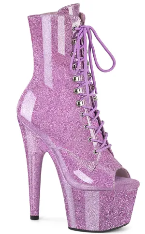 ADORE-1021GP Lilac Glitter Patent Ankle Boots