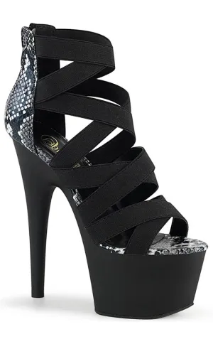 ADORE-748SP Black & Snake Print Heels