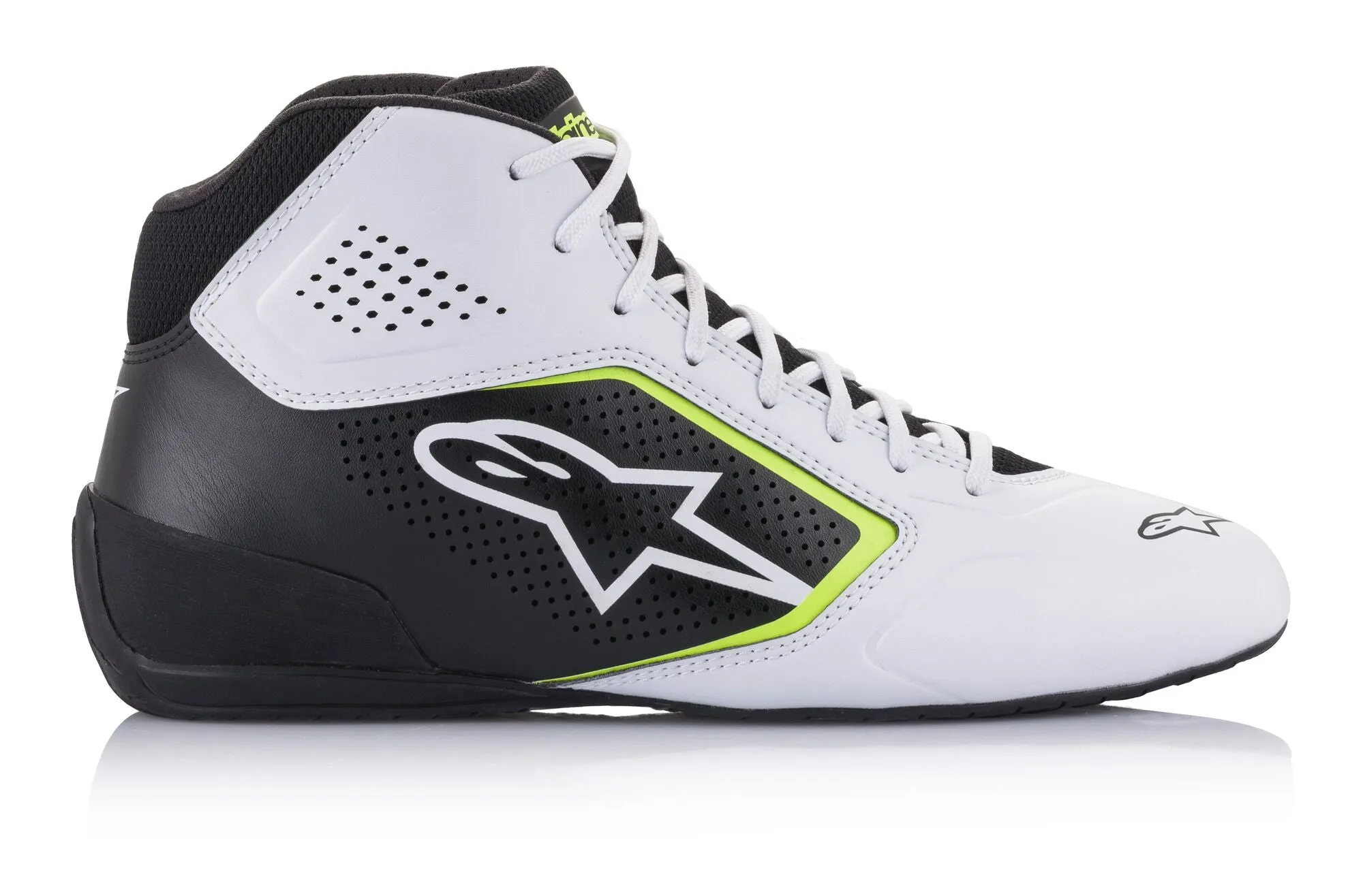 ALPINESTARS 2711521_215_12,5 Karting shoes TECH-1 K START V2, white/black/yellow fluo, Size 46