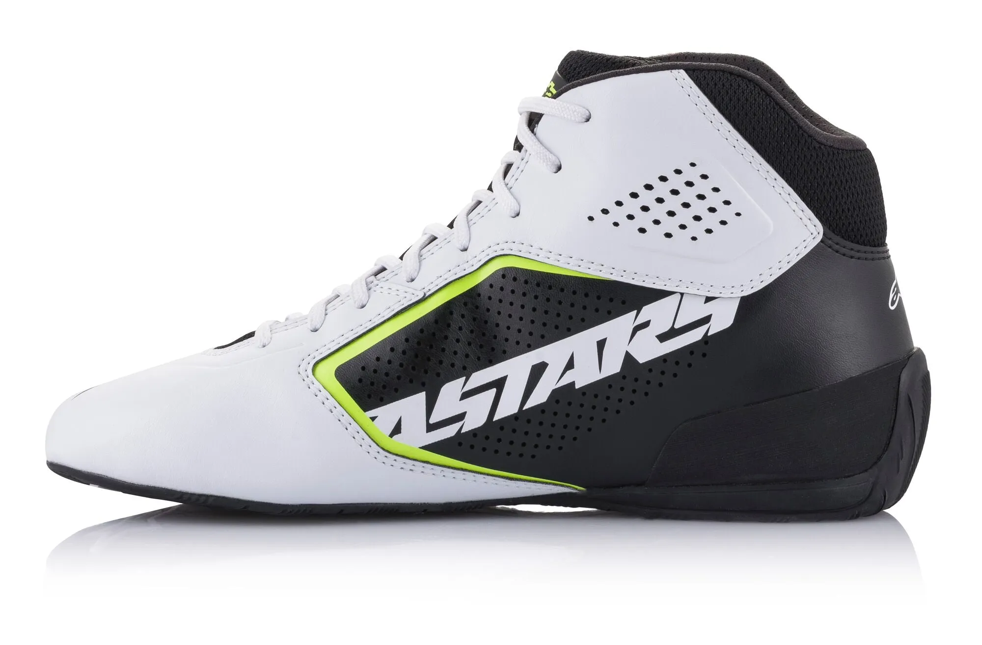 ALPINESTARS 2711521_215_7 Karting shoes TECH-1 K START V2, white/black/yellow fluo, Size 39