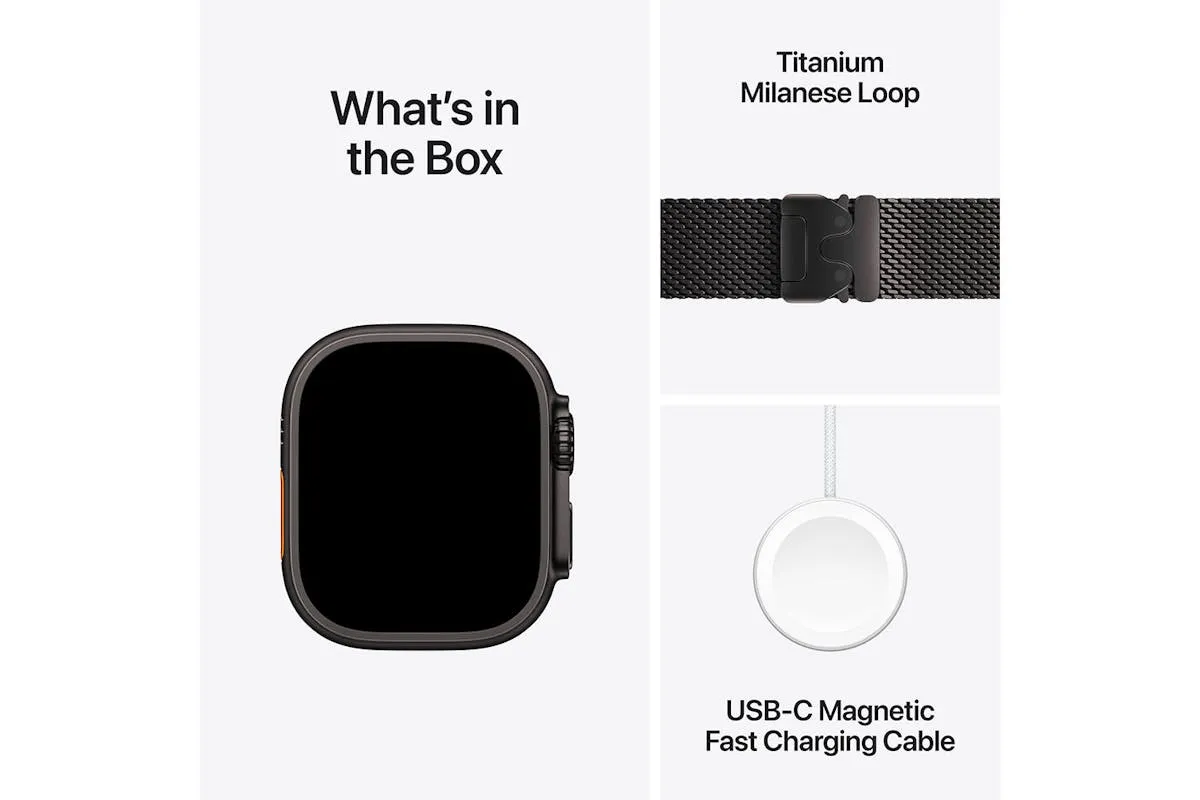 Apple Watch Ultra 2 GPS   Cellular | 49mm | Black Titanium Case with Black Titanium Milanese Loop Large