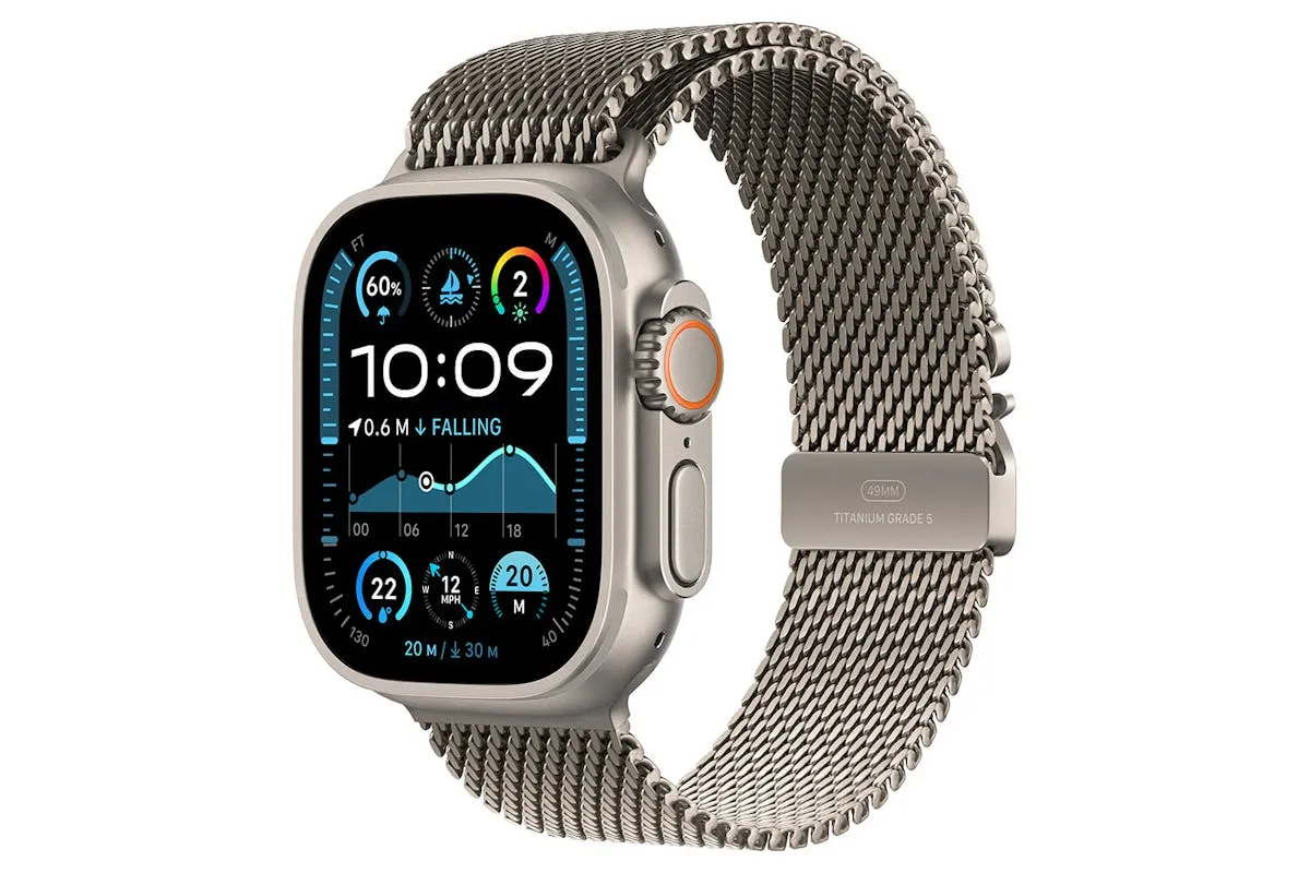 Apple Watch Ultra 2 GPS   Cellular | 49mm | Natural Titanium Case with Natural Titanium Milanese Loop Large