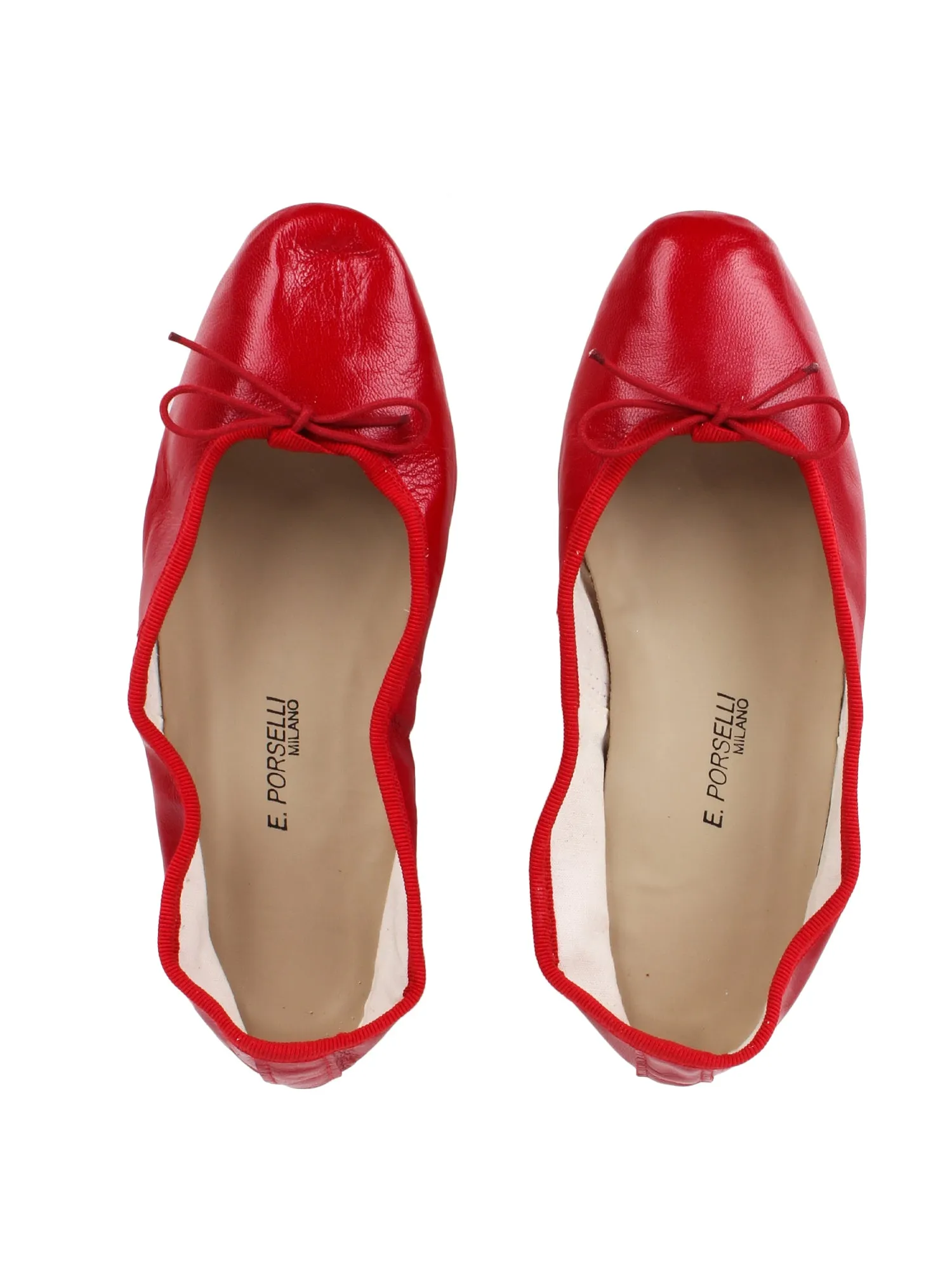 Ballet Flats_Red Leather