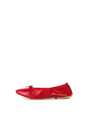 Ballet Flats_Red Leather