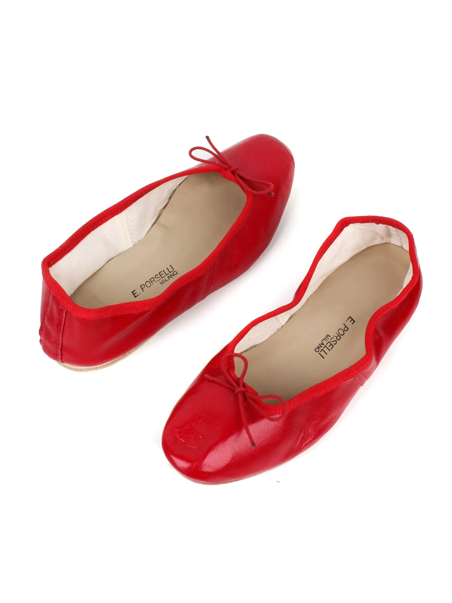 Ballet Flats_Red Leather