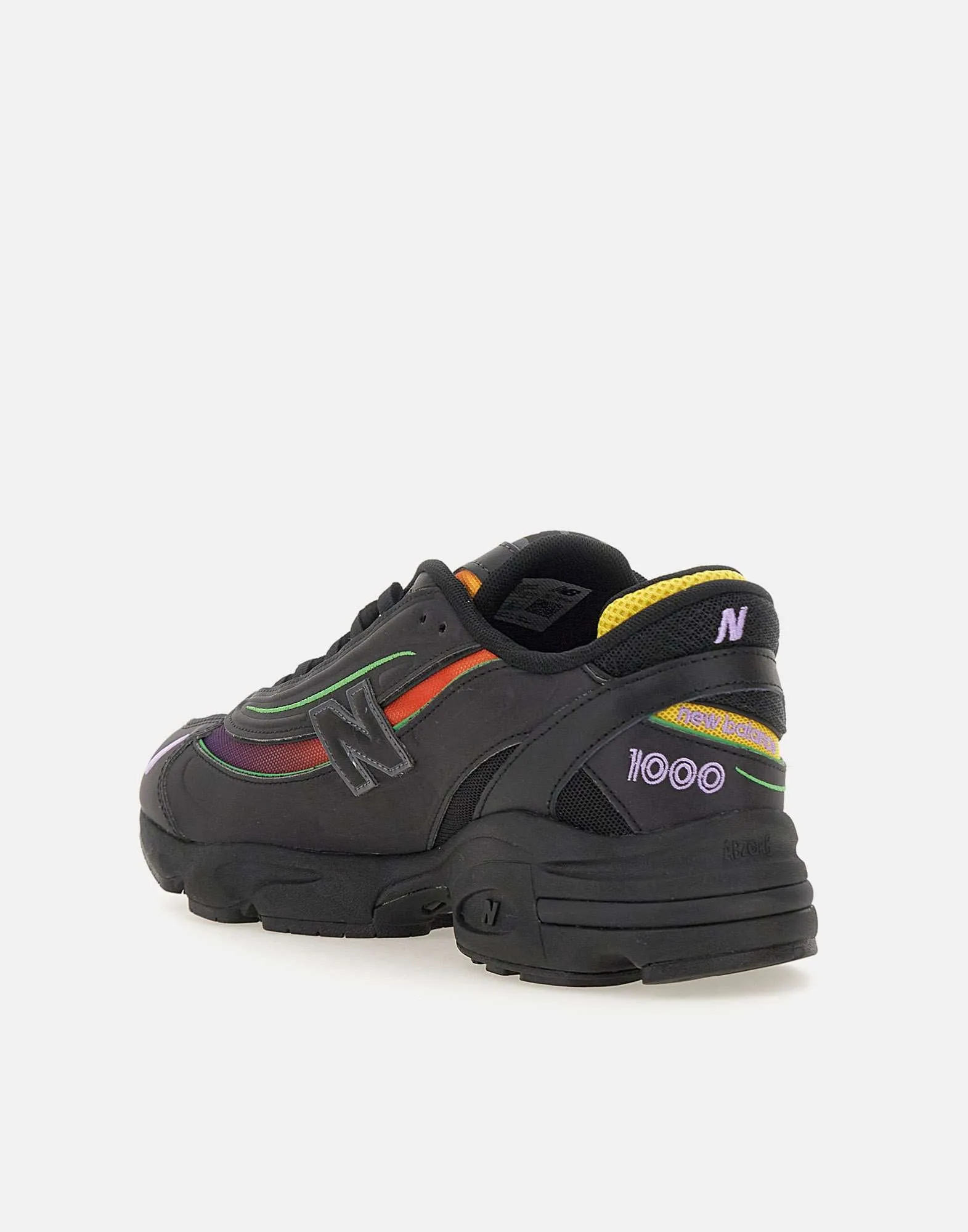 Black Multicolor Profile Retro Sneakers