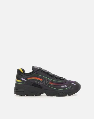 Black Multicolor Profile Retro Sneakers