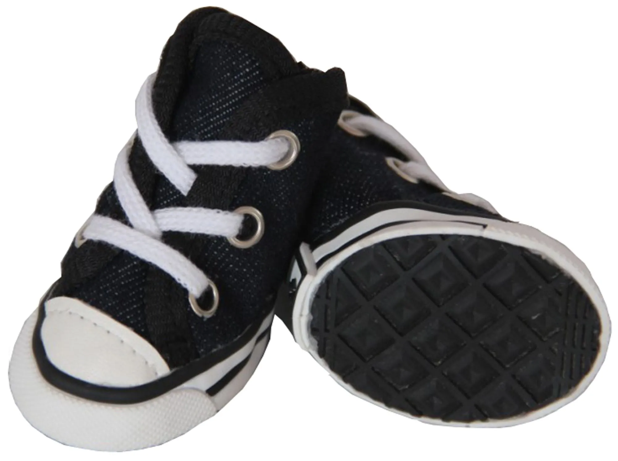 Black Skater Canvas Sneaker Shoes for Dogs