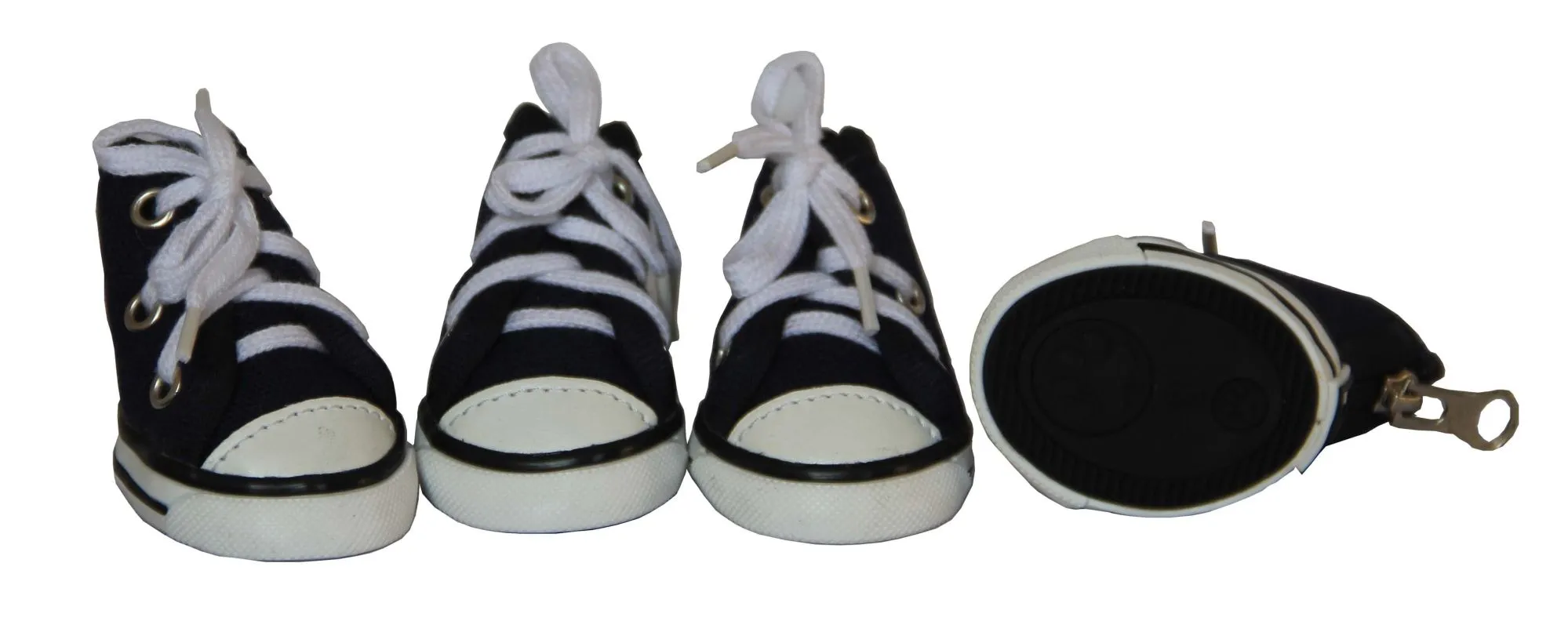 Black Skater Canvas Sneaker Shoes for Dogs