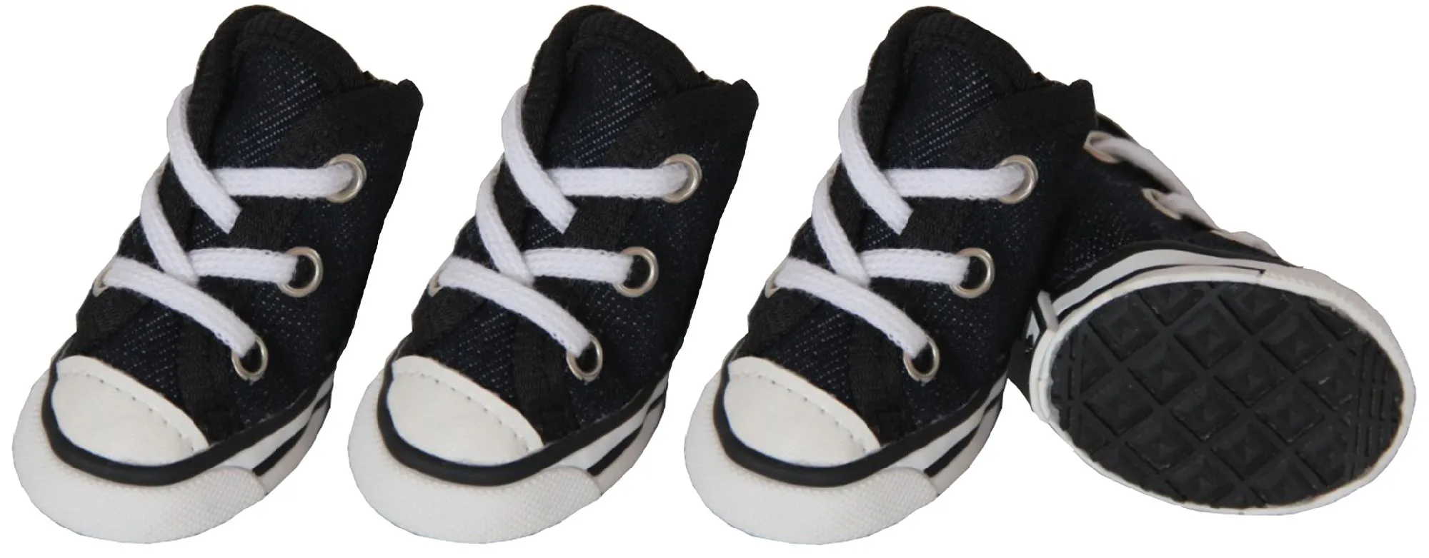 Black Skater Canvas Sneaker Shoes for Dogs