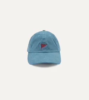 Blue Pigeon Flag Emblem Cotton Corduroy Baseball Cap