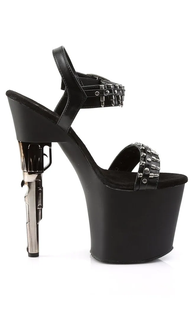 BONDGIRL-712 Black Vegan Leather Heels