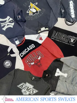 Branded American Sports Sweatshirts and Uppers 9pcs NFL, NBA, NHL & MLB teams