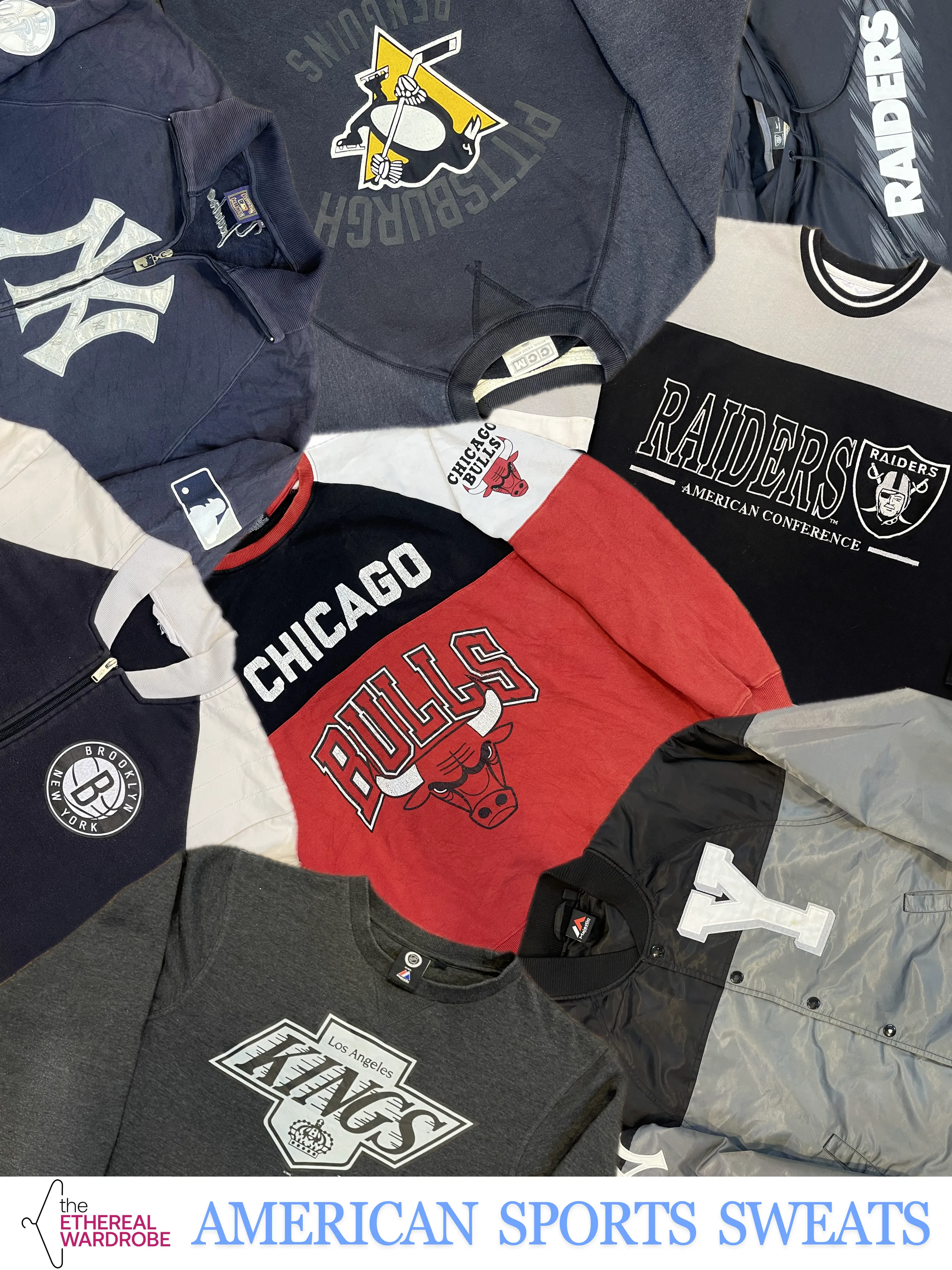 Branded American Sports Sweatshirts  S-XL Nike Adidas and other brands