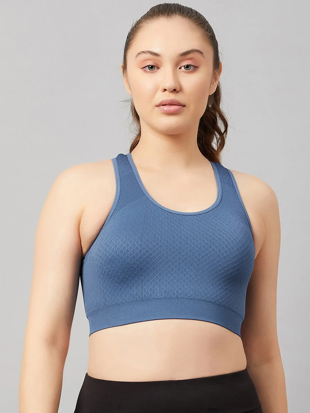 C9 Airwear Women`s Sports Bra with Racerback and Broader Straps - DarkDenim