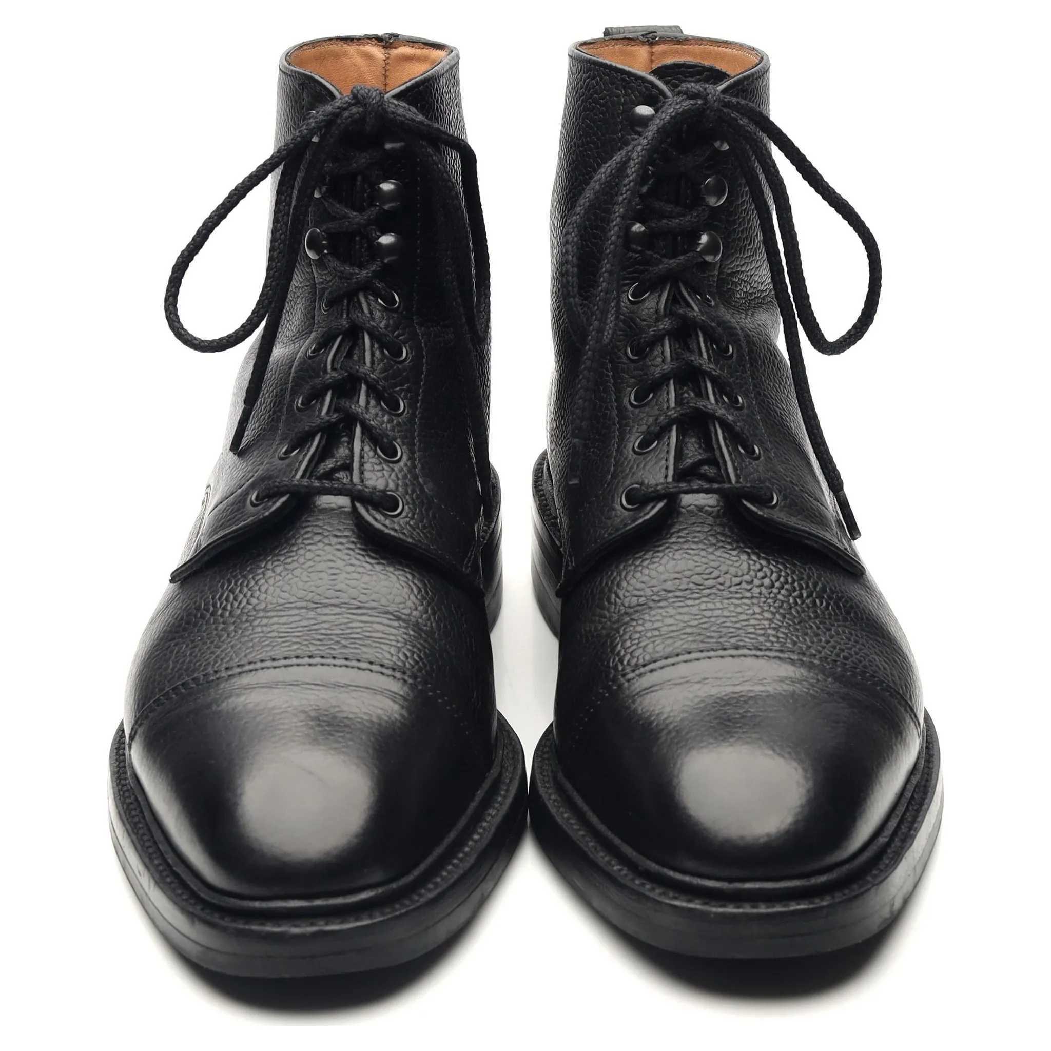 'Cambridge' Black Leather Boots UK 6.5 F