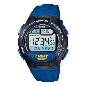 Casio W-734-2AV Blue Rubber Strap Sports Watch for Men