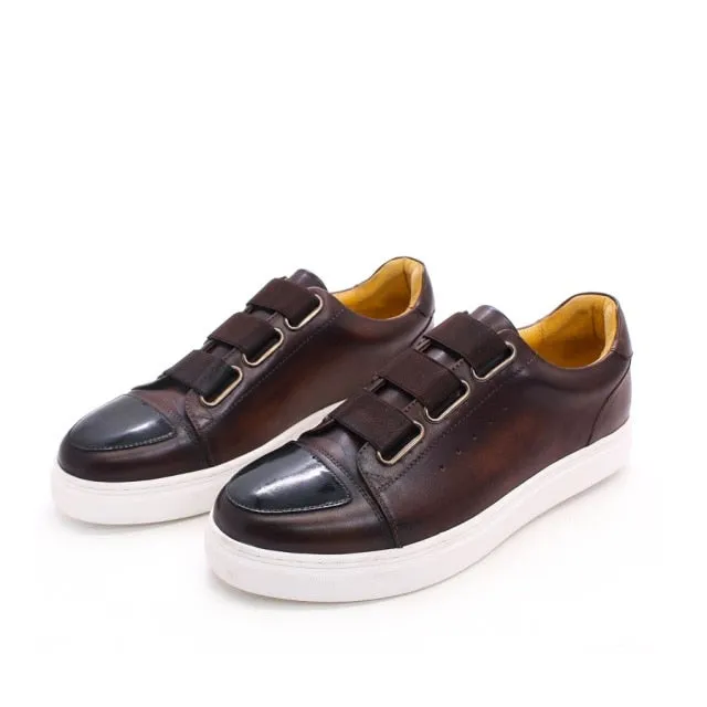 Casual Strapped Genuine Leather Slip-On Loafers