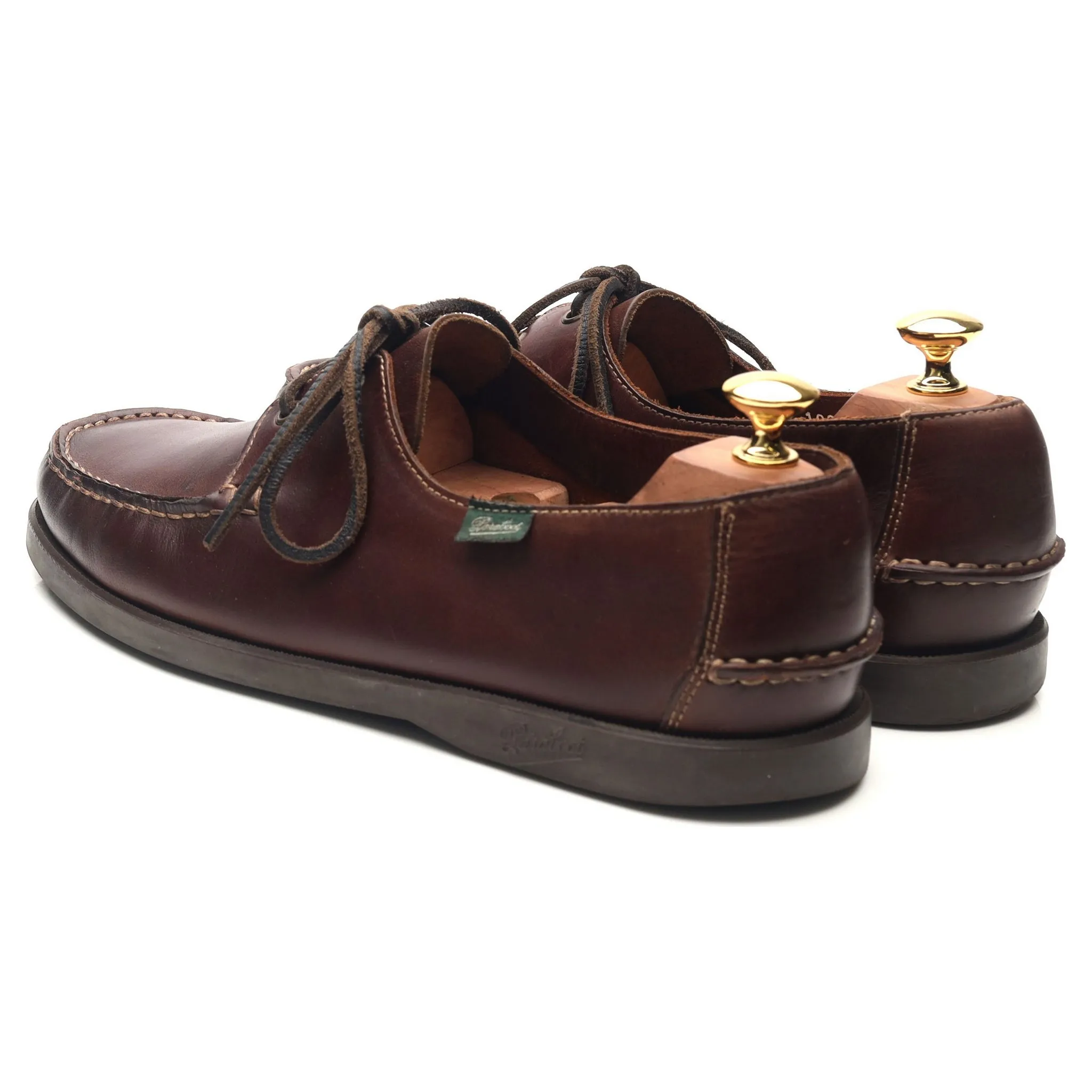 Dark Brown Leather Deck Shoes UK 9