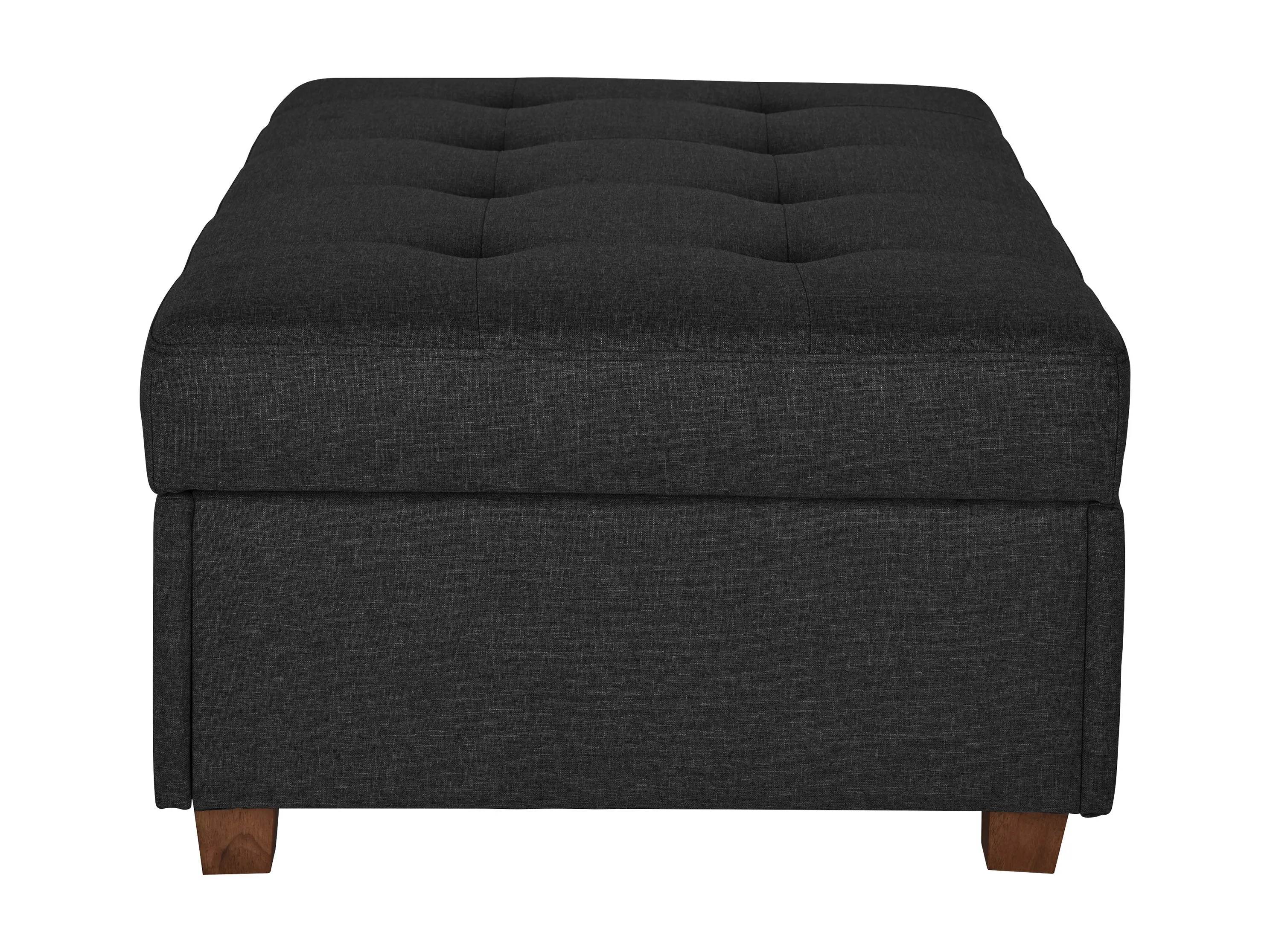 Dark Grey Large Storage Ottoman