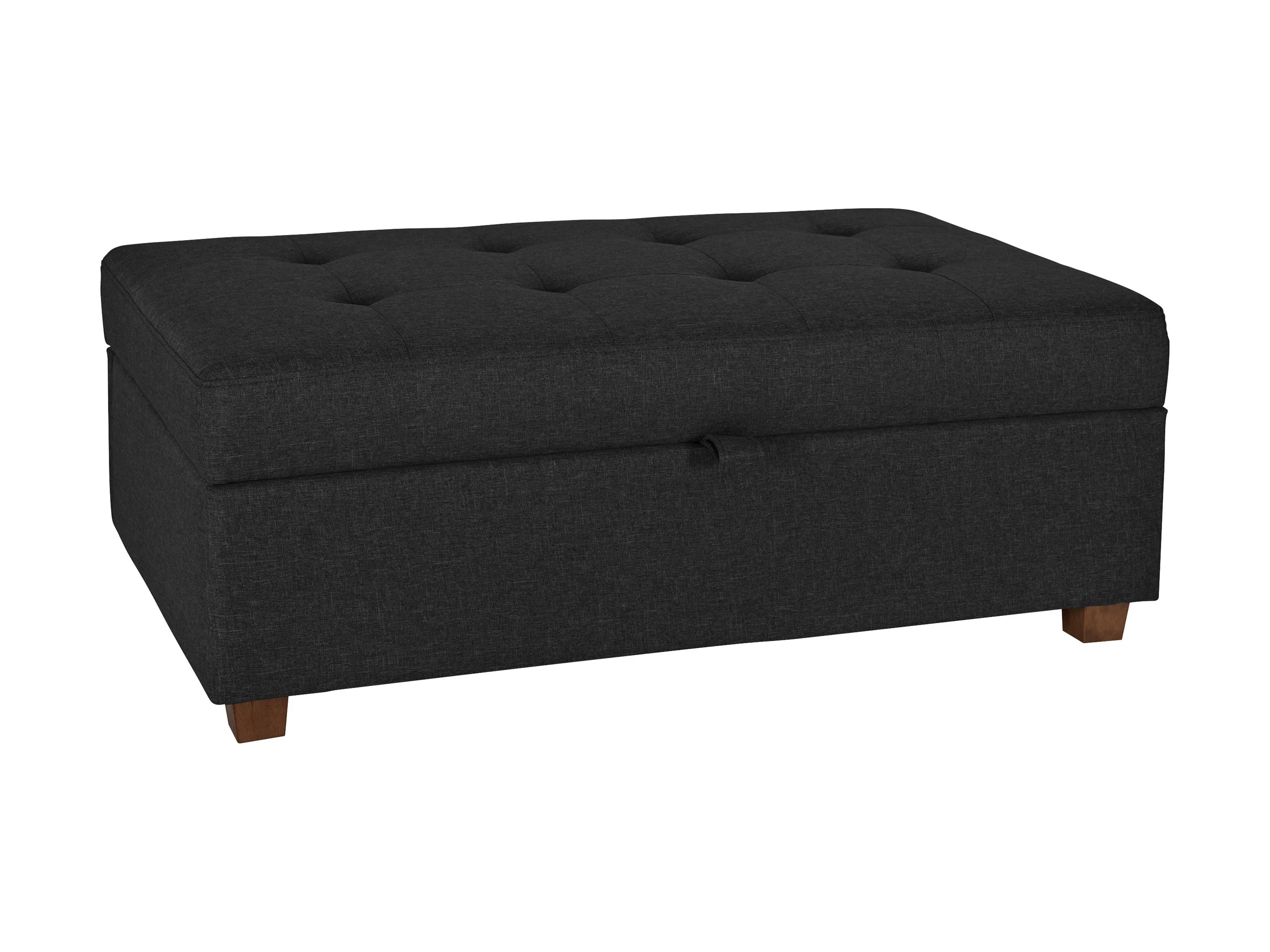 Dark Grey Large Storage Ottoman