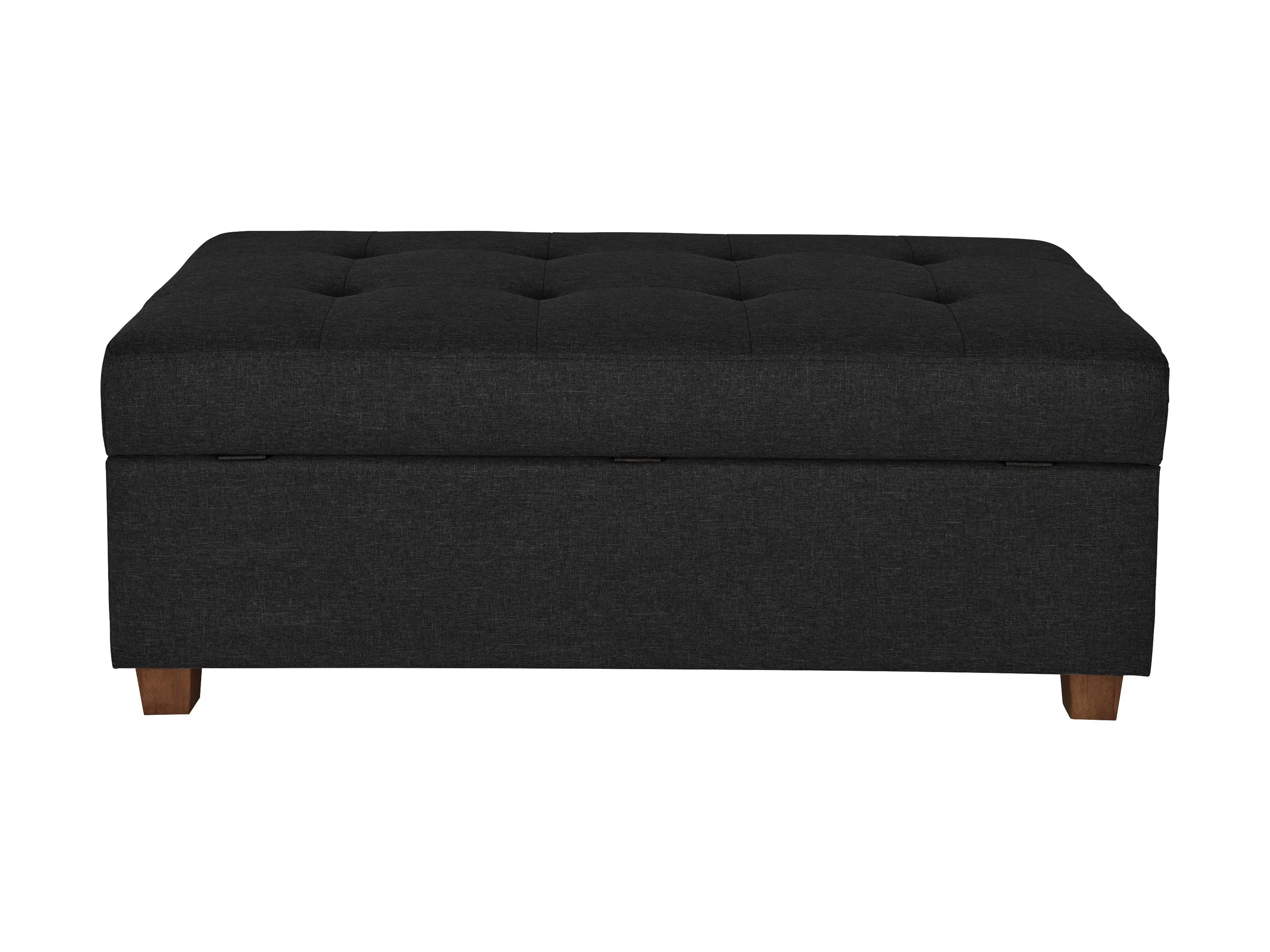 Dark Grey Large Storage Ottoman