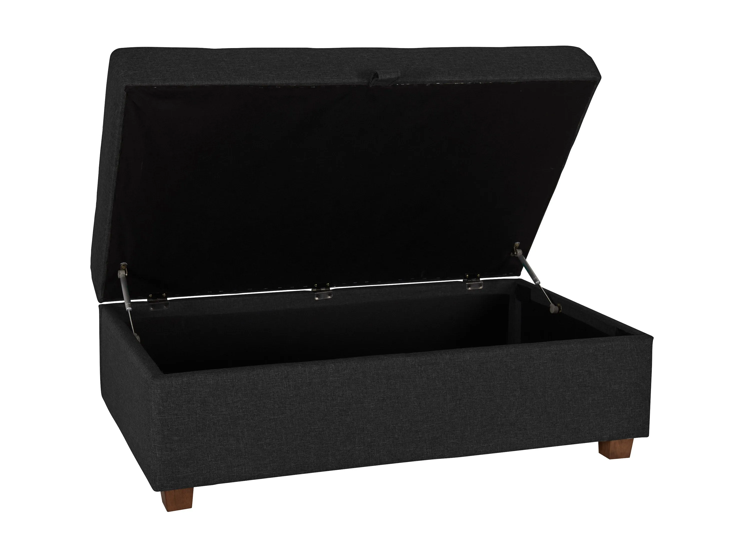 Dark Grey Large Storage Ottoman