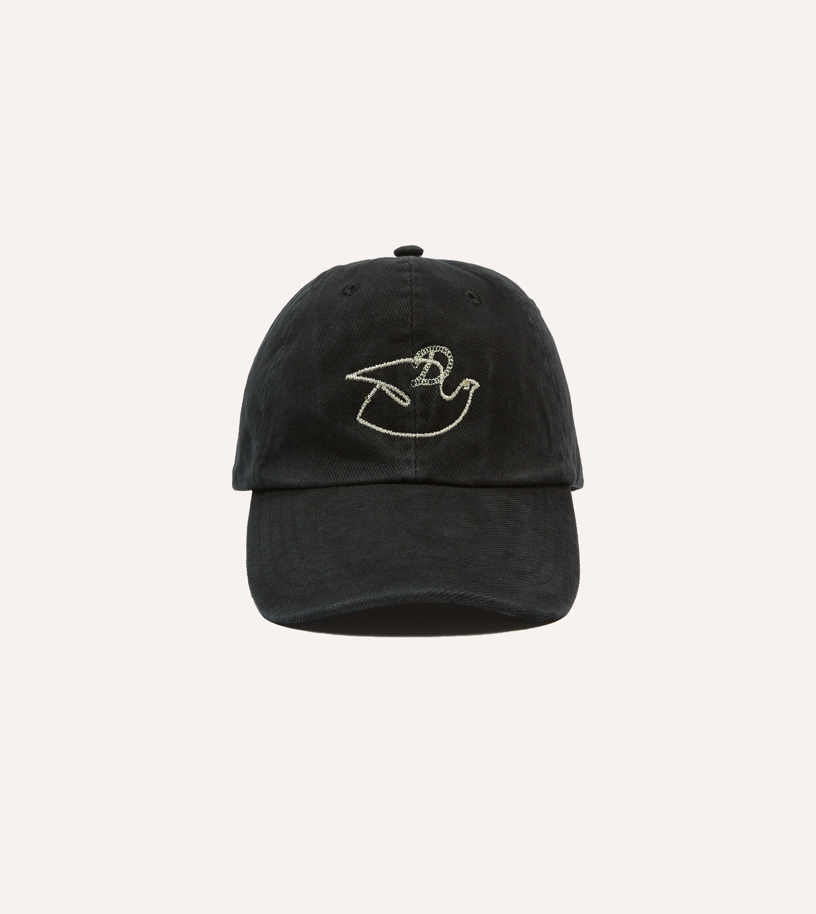 Drake's by A. Levine Black Cotton Twill Baseball Cap