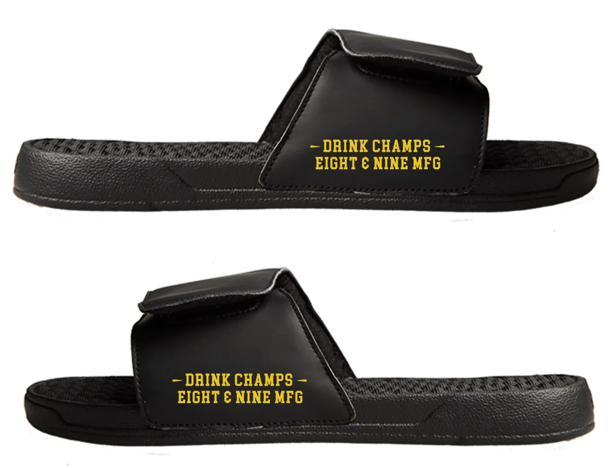 Drink Champs Slides OG Logo Black