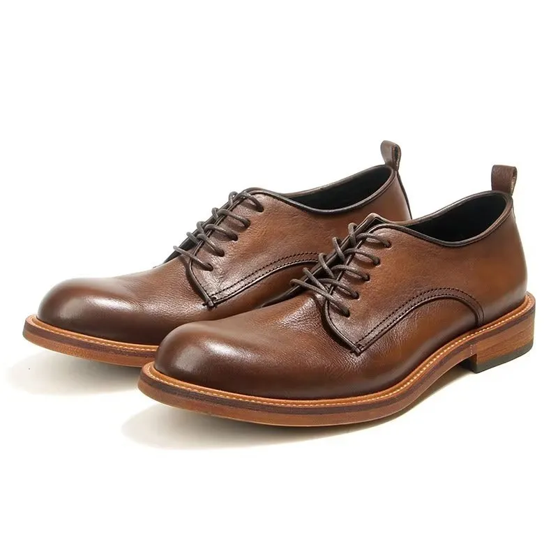 Elegant Retro Brogue Leather Dress Oxford Shoes